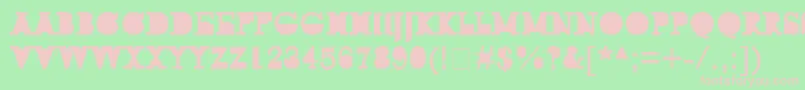 Rockmodus039 Font – Pink Fonts on Green Background