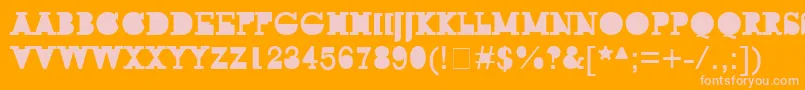 Rockmodus039 Font – Pink Fonts on Orange Background