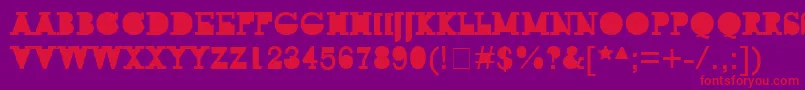 フォントRockmodus039 – 紫の背景に赤い文字