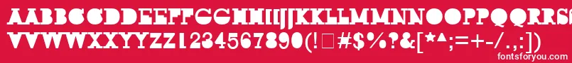 フォントRockmodus039 – 赤い背景に白い文字