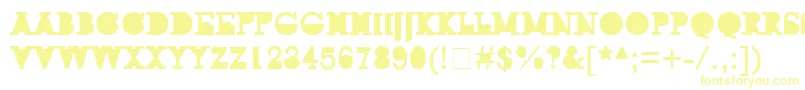 Rockmodus039 Font – Yellow Fonts on White Background