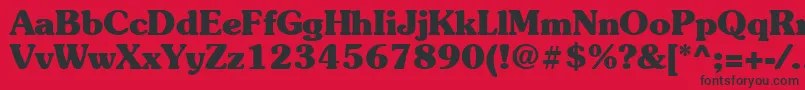 Suevermeer7Boldsh Font – Black Fonts on Red Background