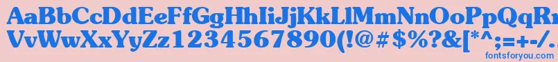 Suevermeer7Boldsh Font – Blue Fonts on Pink Background