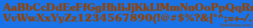 Suevermeer7Boldsh Font – Brown Fonts on Blue Background