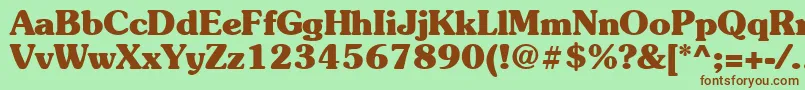 Suevermeer7Boldsh Font – Brown Fonts on Green Background