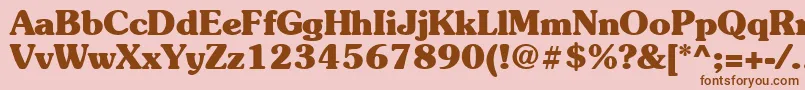 Suevermeer7Boldsh Font – Brown Fonts on Pink Background