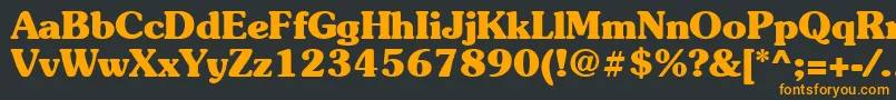 Suevermeer7Boldsh Font – Orange Fonts on Black Background