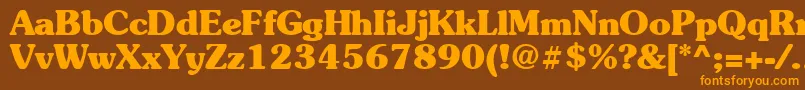 Suevermeer7Boldsh Font – Orange Fonts on Brown Background