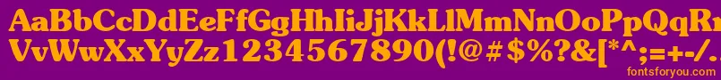 Suevermeer7Boldsh Font – Orange Fonts on Purple Background