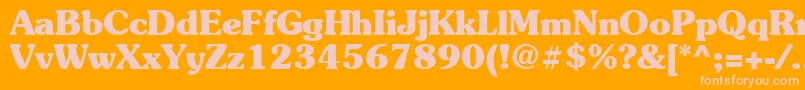 Suevermeer7Boldsh Font – Pink Fonts on Orange Background