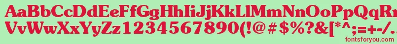 Suevermeer7Boldsh Font – Red Fonts on Green Background