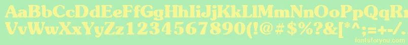 Suevermeer7Boldsh Font – Yellow Fonts on Green Background