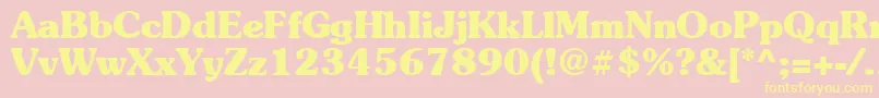Suevermeer7Boldsh Font – Yellow Fonts on Pink Background