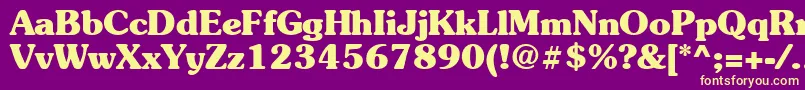 Suevermeer7Boldsh Font – Yellow Fonts on Purple Background