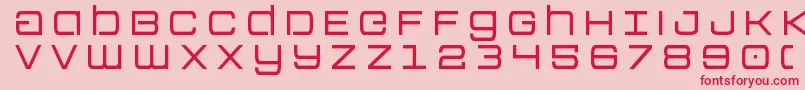 フォントColonymarinestitle – ピンクの背景に赤い文字