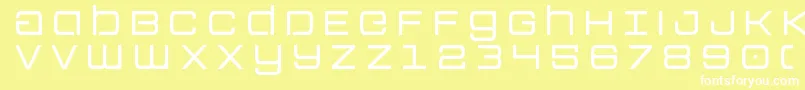 フォントColonymarinestitle – 黄色い背景に白い文字