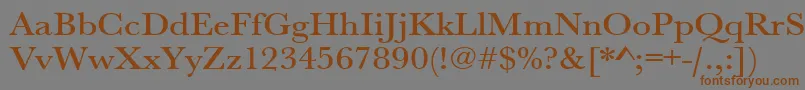 Urwbaskertmedextwid Font – Brown Fonts on Gray Background