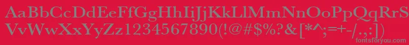 Urwbaskertmedextwid Font – Gray Fonts on Red Background