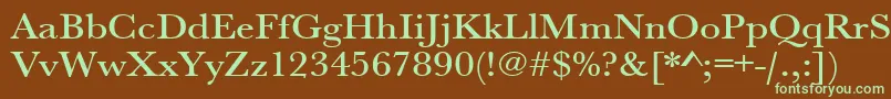 Urwbaskertmedextwid Font – Green Fonts on Brown Background