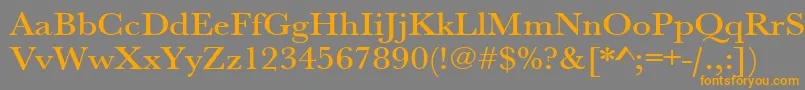 Urwbaskertmedextwid Font – Orange Fonts on Gray Background