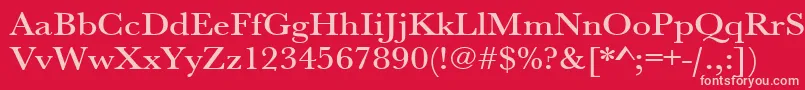 Urwbaskertmedextwid Font – Pink Fonts on Red Background