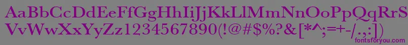 Urwbaskertmedextwid Font – Purple Fonts on Gray Background