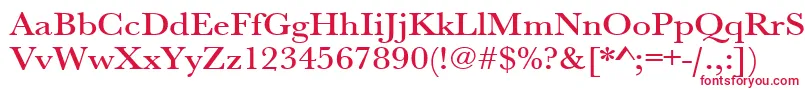 Urwbaskertmedextwid Font – Red Fonts on White Background