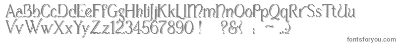 フォントCasuaShopsign – 白い背景に灰色の文字