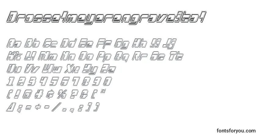 Fuente Drosselmeyerengraveital - alfabeto, números, caracteres especiales