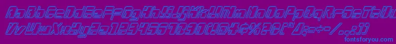 Drosselmeyerengraveital Font – Blue Fonts on Purple Background