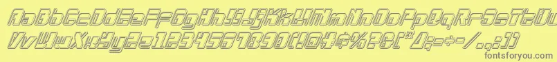 Drosselmeyerengraveital Font – Gray Fonts on Yellow Background