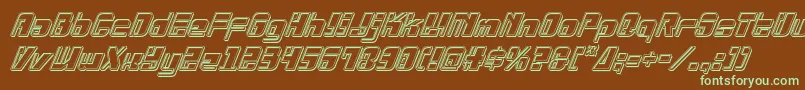 Drosselmeyerengraveital Font – Green Fonts on Brown Background