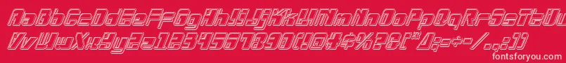 Drosselmeyerengraveital Font – Pink Fonts on Red Background