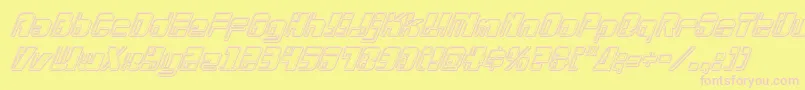 Drosselmeyerengraveital Font – Pink Fonts on Yellow Background