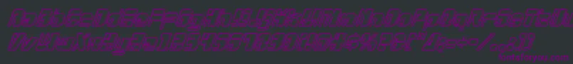 Drosselmeyerengraveital Font – Purple Fonts on Black Background
