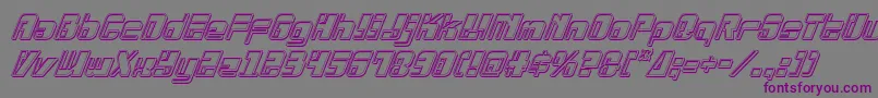Drosselmeyerengraveital Font – Purple Fonts on Gray Background