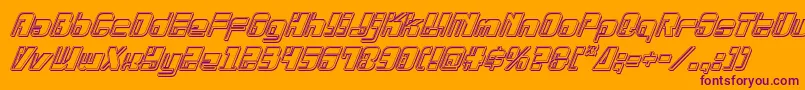 Drosselmeyerengraveital Font – Purple Fonts on Orange Background