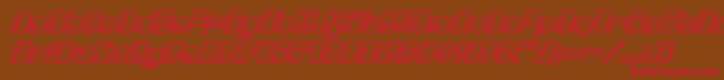 Drosselmeyerengraveital Font – Red Fonts on Brown Background
