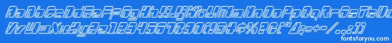 Drosselmeyerengraveital Font – White Fonts on Blue Background