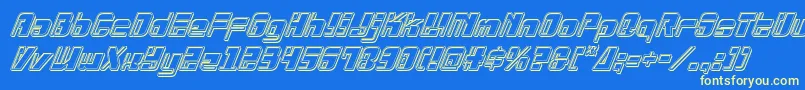 Drosselmeyerengraveital Font – Yellow Fonts on Blue Background