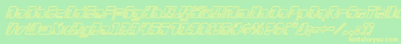 Drosselmeyerengraveital Font – Yellow Fonts on Green Background
