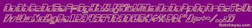Drosselmeyerengraveital Font – Yellow Fonts on Purple Background