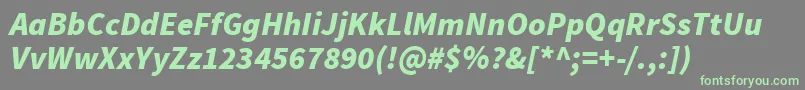 Шрифт SourcesansproBlackitalic – зелёные шрифты на сером фоне