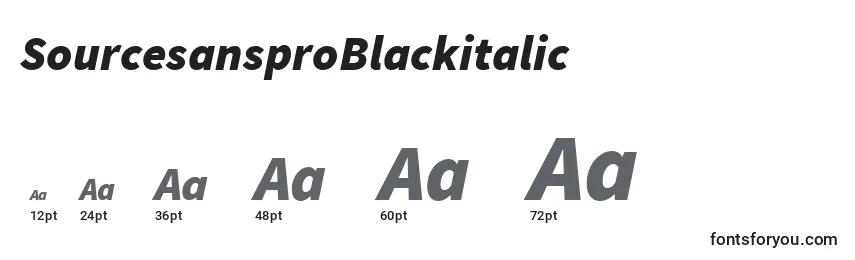 SourcesansproBlackitalic Font Sizes