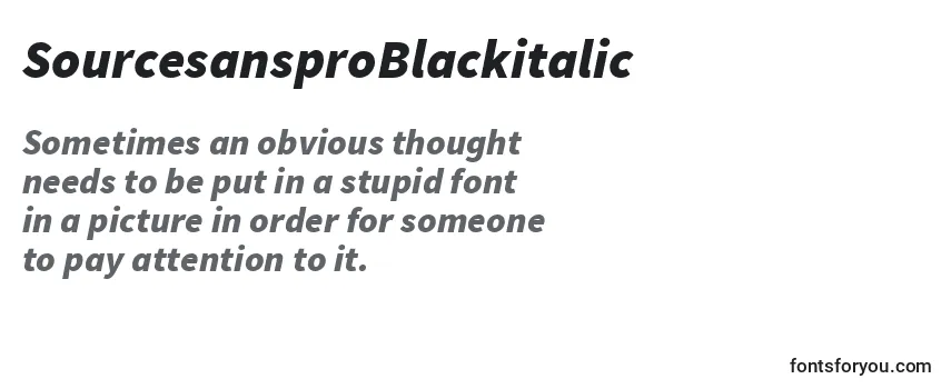 SourcesansproBlackitalic Font