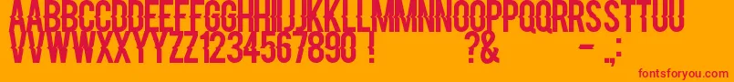 Blacklisted Font – Red Fonts on Orange Background