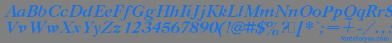 GazetaTitulBoldItalic.001.001 Font – Blue Fonts on Gray Background