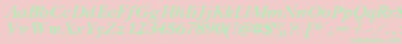 GazetaTitulBoldItalic.001.001 Font – Green Fonts on Pink Background