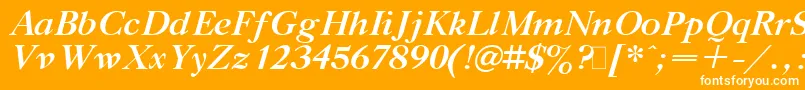 GazetaTitulBoldItalic.001.001 Font – White Fonts on Orange Background