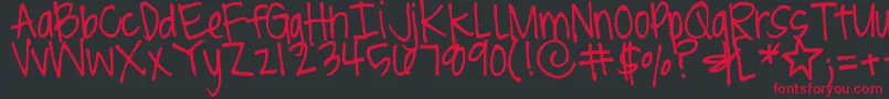 More about DjbBritsThinPen Font DjbBritsThinPen Font – Red Fonts on Black Background